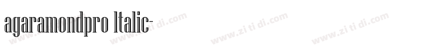 agaramondpro ltalic字体转换